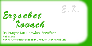 erzsebet kovach business card
